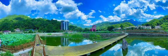 “秦岭小镇”佛坪县袁家庄街道办王家湾村一角