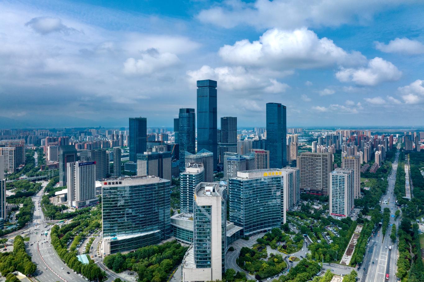大景-都市之门-锦业路CBD-摄于2022年